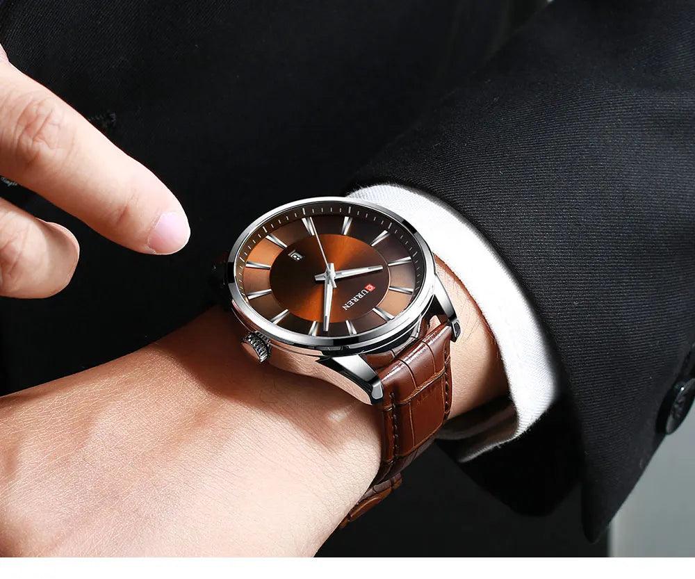 CURREN Quartz Leather Watch - Woorld Mega Store