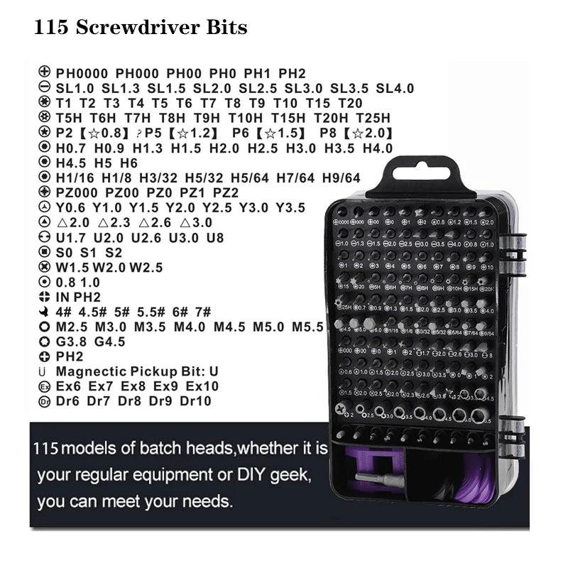 115 in 1 Precision Screwdriver Set - Woorld Mega Store