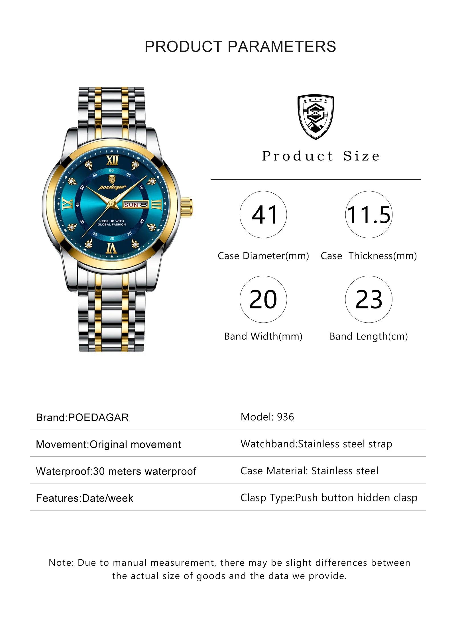 POEDAGAR Elegant Watch - Woorld Mega Store