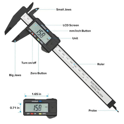 Carbon Fiber Electronic Digital Caliper - Woorld Mega Store