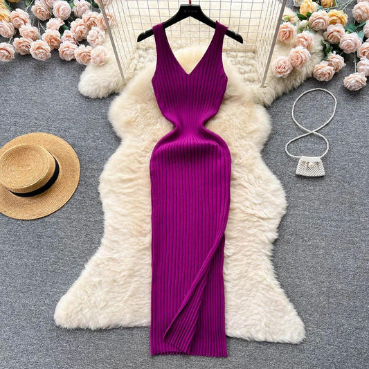 Chic Elastic Long Dress - Woorld Mega Store