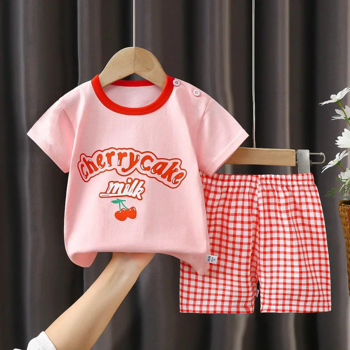 2 pcs Children's Short Sleeve Sets - Woorld Mega Store