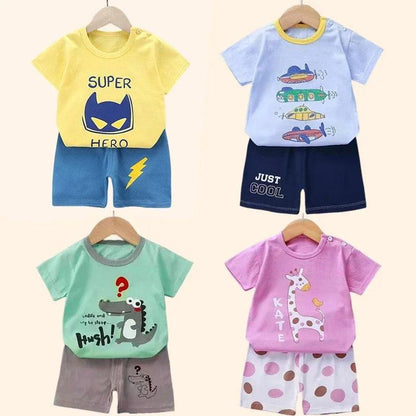 2 pcs Children's Short Sleeve Sets - Woorld Mega Store