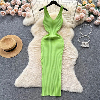 Chic Elastic Long Dress - Woorld Mega Store