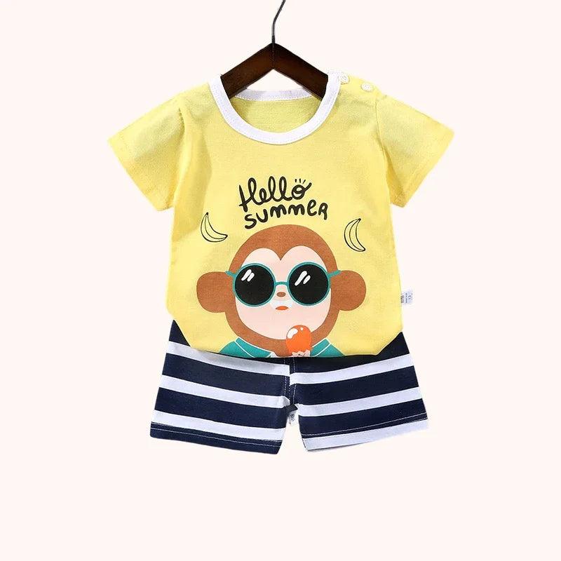 2 pcs Children Short Sleeve Set - Woorld Mega Store