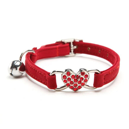 Heart Charm And Bell Cat Collar - Woorld Mega Store