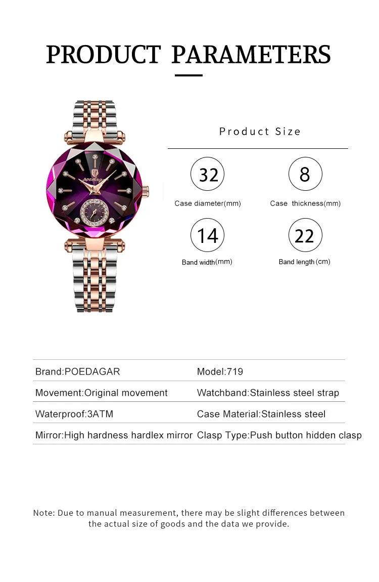 POEDAGAR Luxury Woman Watch - Woorld Mega Store