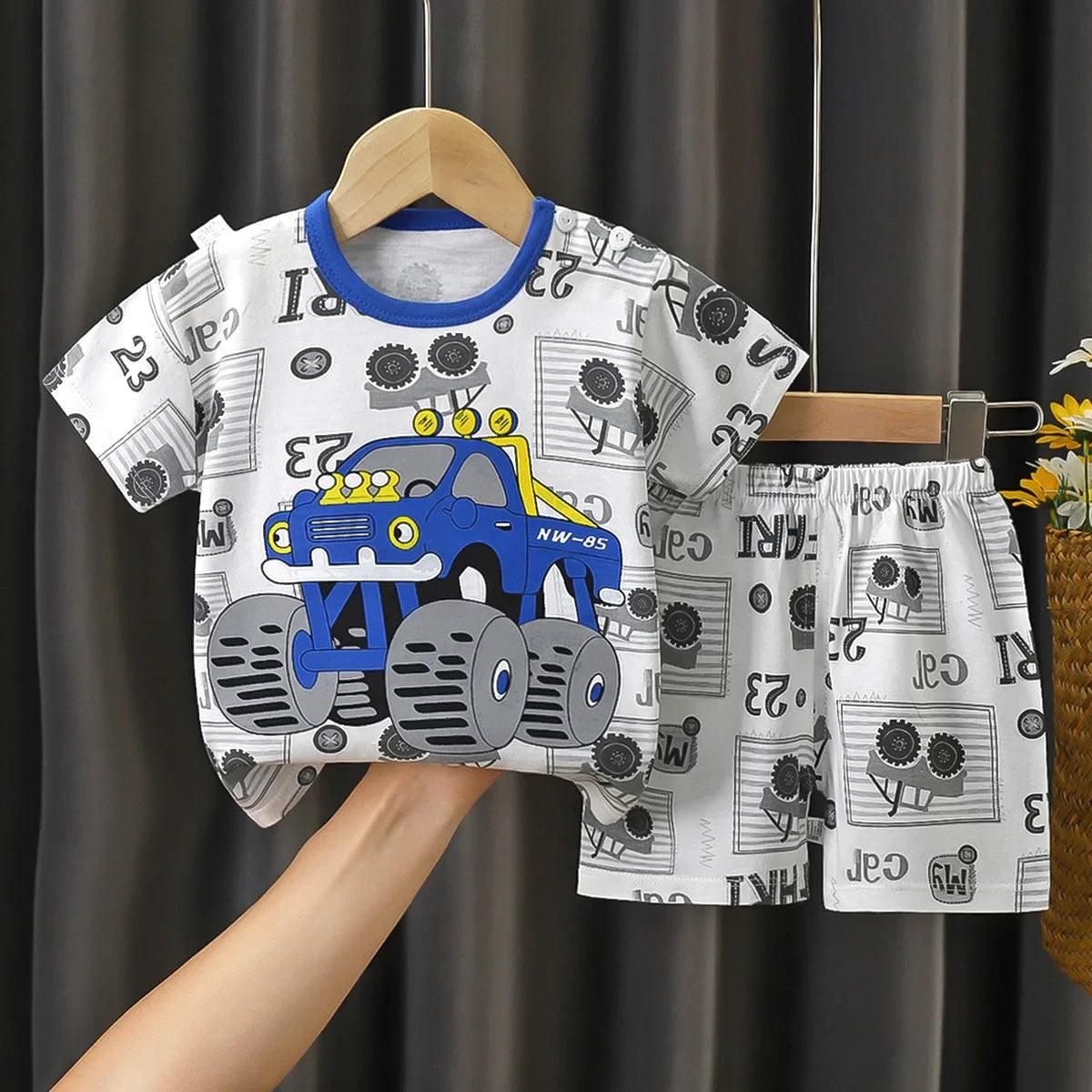 2 pcs Children's Short Sleeve Sets - Woorld Mega Store