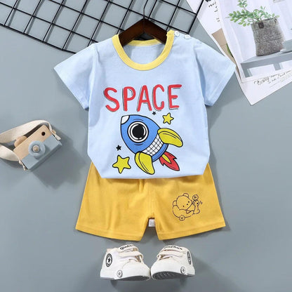 2 pcs Children Short Sleeve Set - Woorld Mega Store