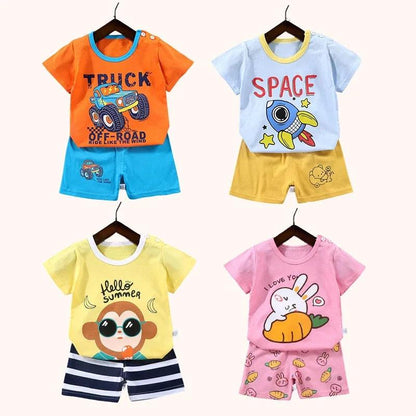 2 pcs Children Short Sleeve Set - Woorld Mega Store