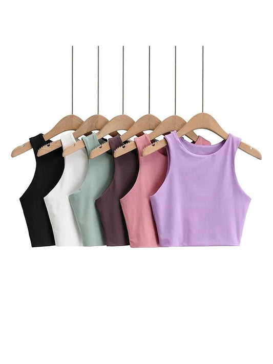 Sexy Slim Sleeveless Tops - Woorld Mega Store