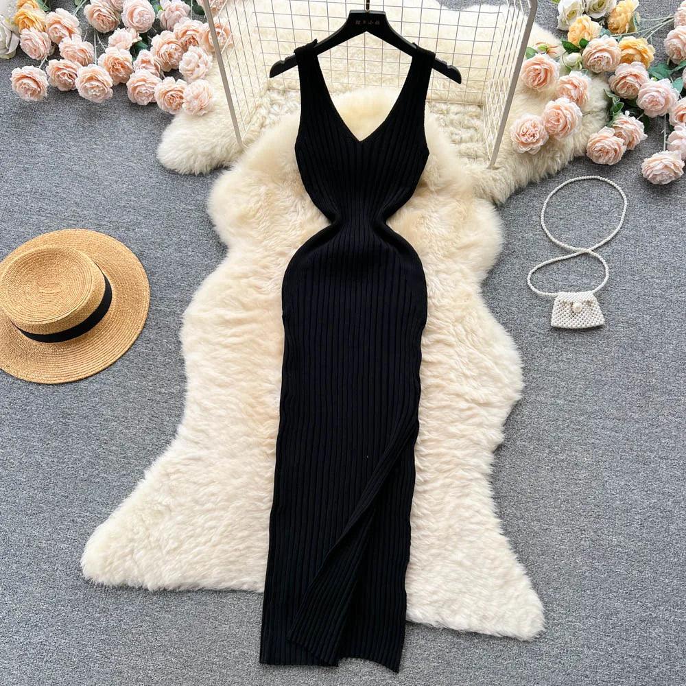 Chic Elastic Long Dress - Woorld Mega Store