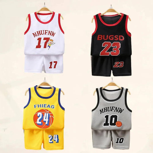 Kids Summer Sleeveless Basketball Sets - Woorld Mega Store