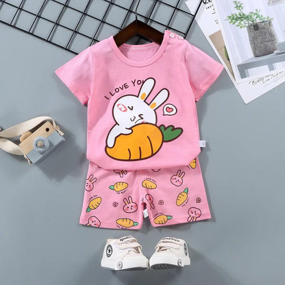 2 pcs Children Short Sleeve Set - Woorld Mega Store