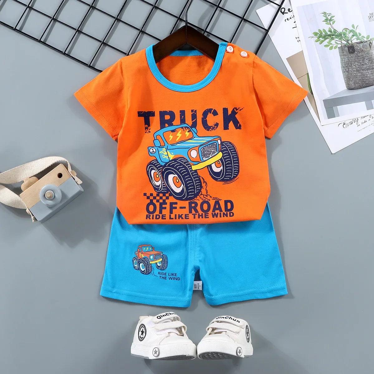 2 pcs Children Short Sleeve Set - Woorld Mega Store